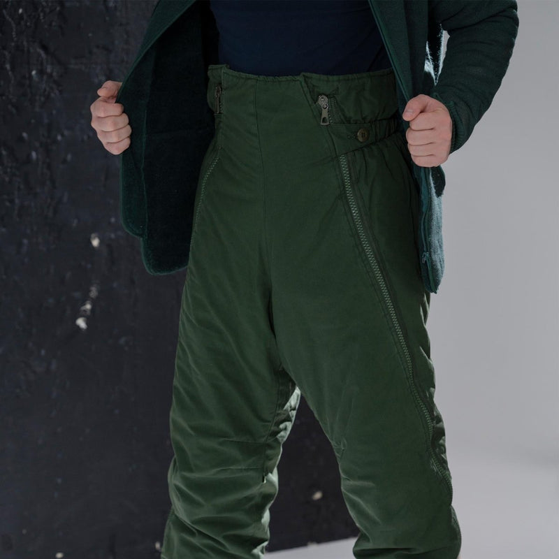 Pants dell'esercito svedese autentici isolati M90 Pantaloni termici Verdi Coldime