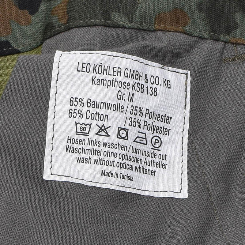 Leo Kohler KBS Flecktarn Camo Tactical Pants ha rinforzato i pantaloni per le truppe da combattimento