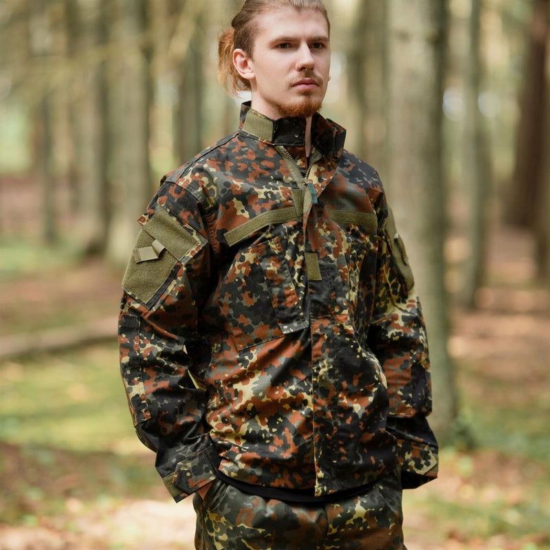 MFH Brand U.S. MILITAL MILIANT CAMPO Field Uniforme Flecktarn camo Ripstop Nuovo