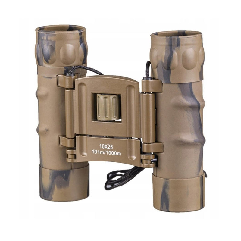 MIL-TEC Gen II Collapsible Binocular 10x25 Diopter Fine Tuning Pouch Desert