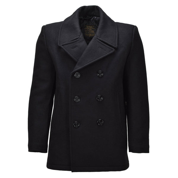 Mil-Tec Mens Coat lana Blend Navy Style Black Black Black