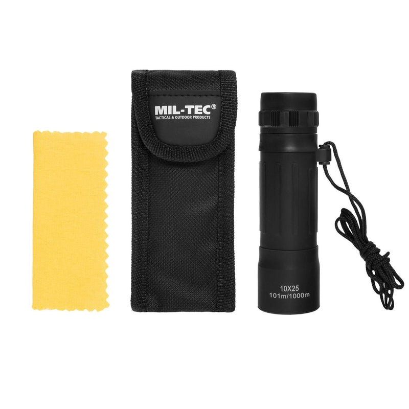 MIL-TEC Tactical Monocular 10x25 Ambito militare Sorveglianza all'aperto Nero