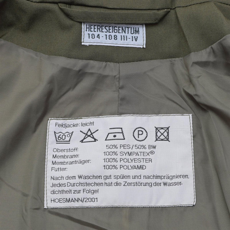 Giacca da combattimento M65 militare M65 originale austriaco impermeabile Sympatex Membrane Olive