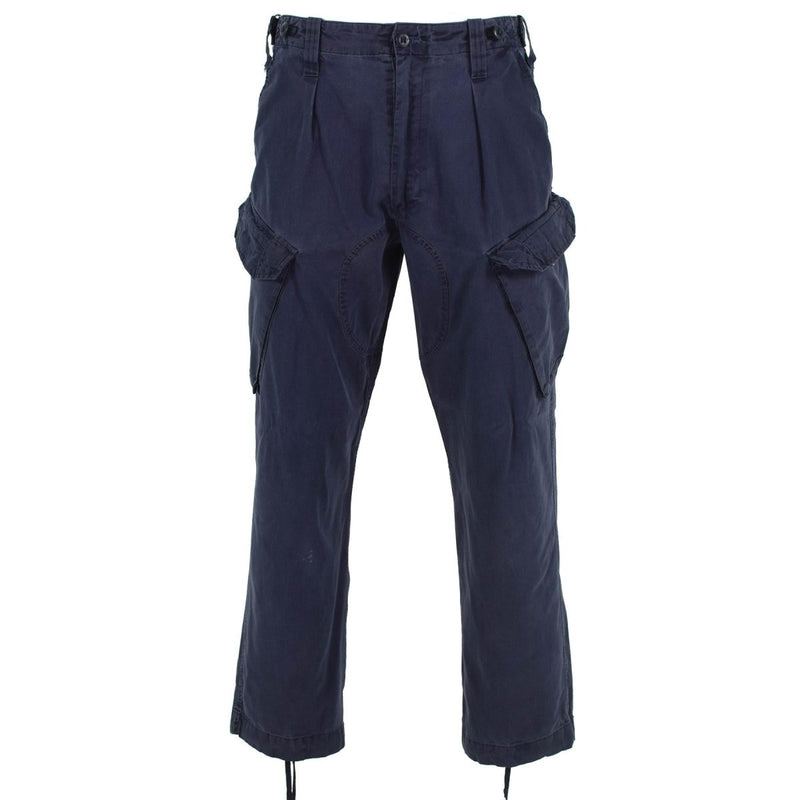 Pantaloni cargo militari britannici originali pantaloni da lavoro blu royal blu colore