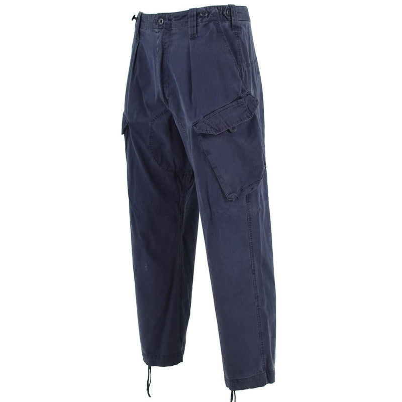 Pantaloni cargo militari britannici originali pantaloni da lavoro blu royal blu colore