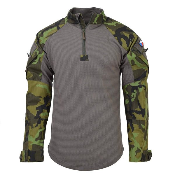 Camicie da combattimento tattico dell'esercito ceco originale UBAC WOODLAND CAMO MANSEVE LUNGA NUOVO