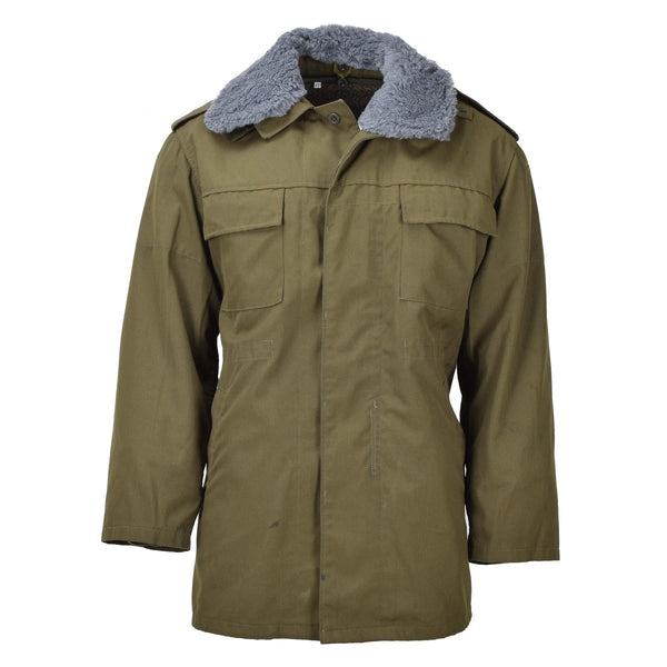 Giacca militare ceca originale Parka M85 Winer Winer con cappuccio dell'Erma lungo Oliva dell'Esercito Oliva