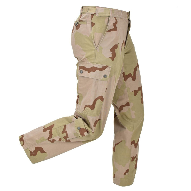 Pants di campo militare olandese originali taglie da carico camuffato deserto