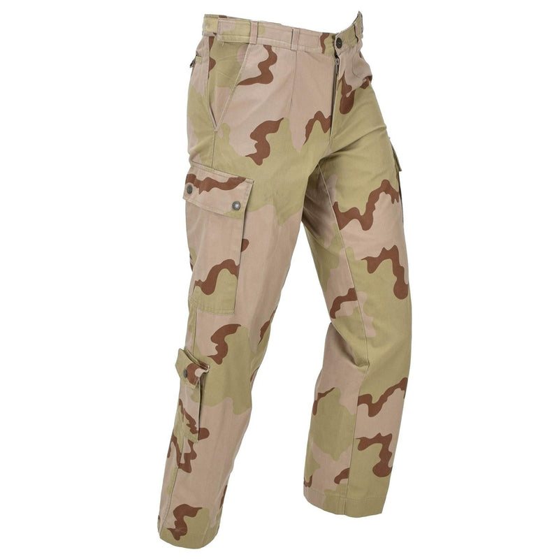 Pants di campo militare olandese originali taglie da carico camuffato deserto