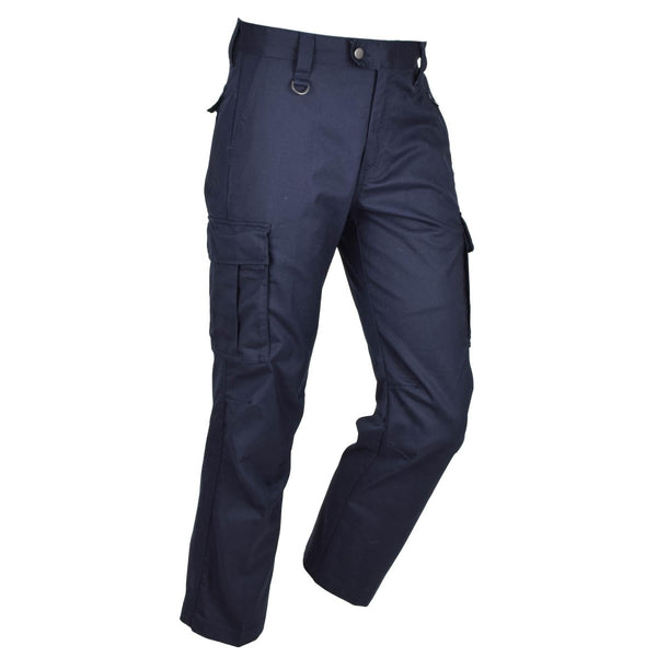 Pantaloni militari olandesi originali uomini uomini rinforzati ginocchia tasche cargo blu