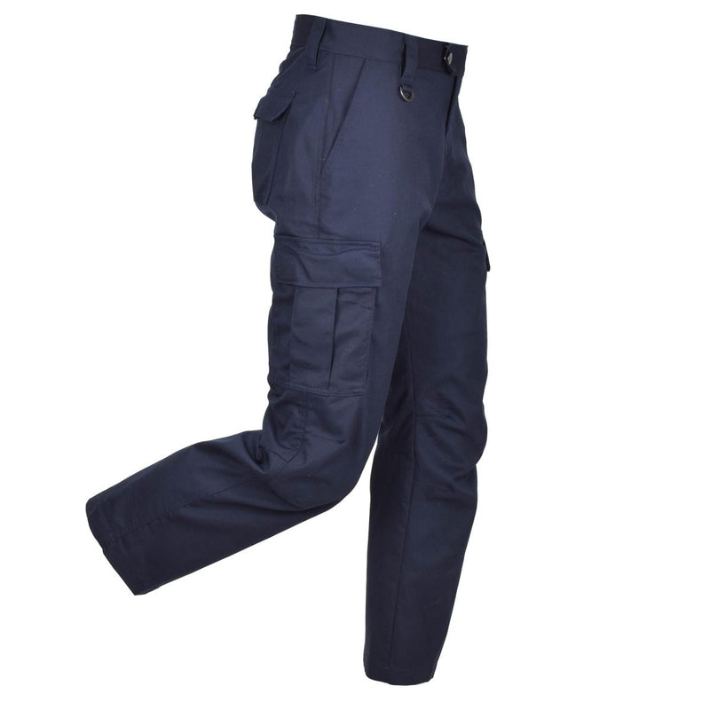 Pantaloni militari olandesi originali uomini uomini rinforzati ginocchia tasche cargo blu