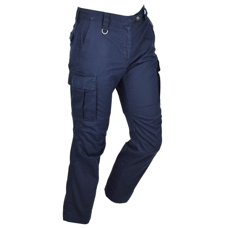 Pants di lavoro militare olandese originali Donne Rinforzate le ginocchia di carico blu blu