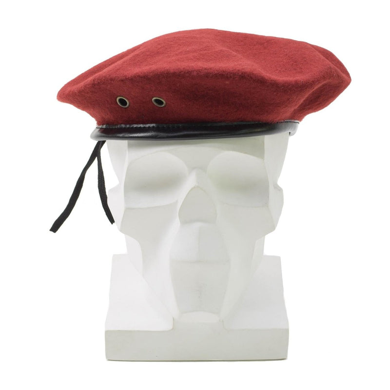 Originale French Military Red Beret Hat Man Force Army Wool Cap leggero nuovo