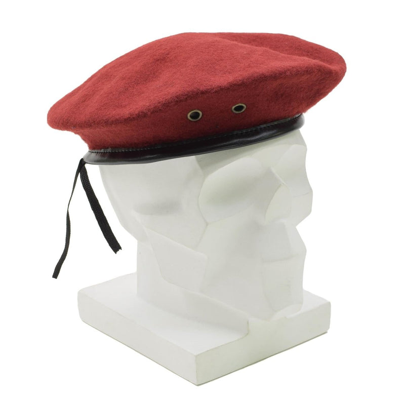 Originale French Military Red Beret Hat Man Force Army Wool Cap leggero nuovo