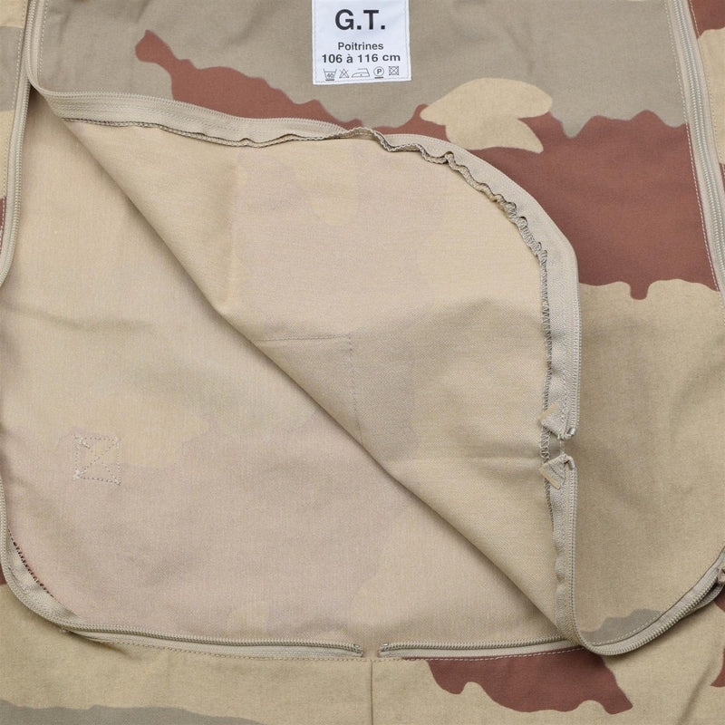 Giubbotto tattico militare francese originale senza piatti balistici deserti camo