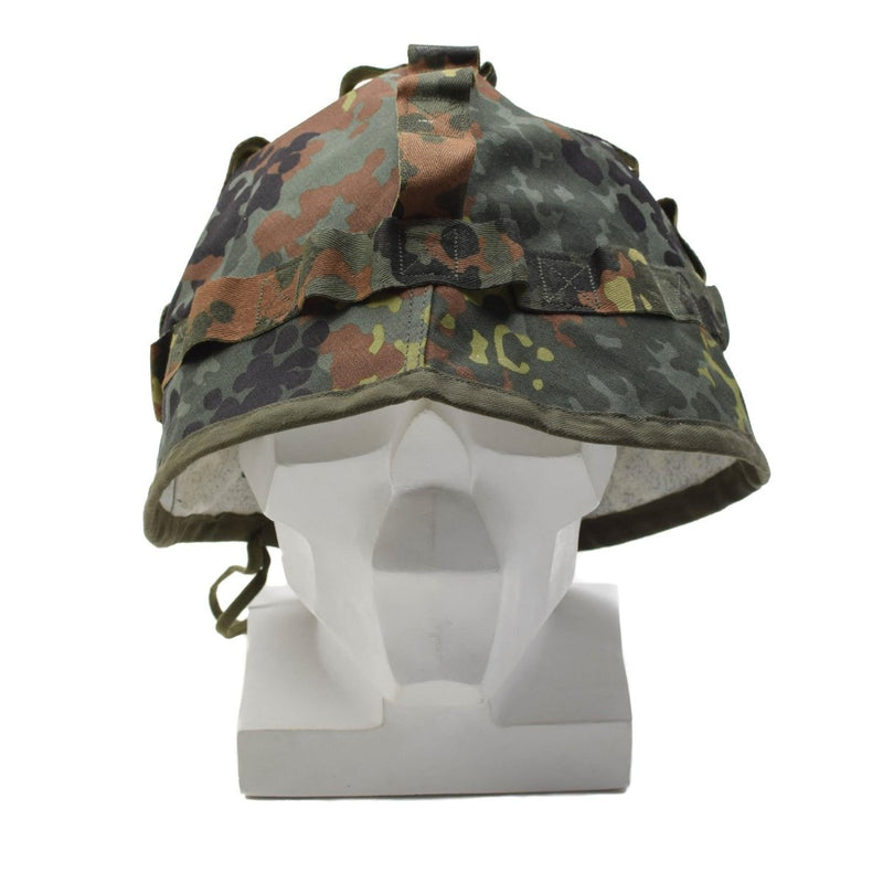 Copertura del casco militare tedesco originale Flecktarn camuflage Esercito travenitore nuovo