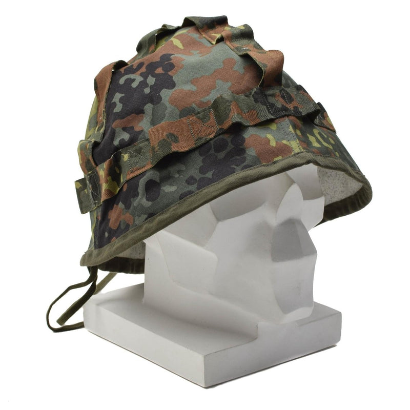 Copertura del casco militare tedesco originale Flecktarn camuflage Esercito travenitore nuovo