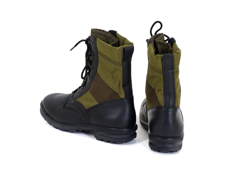 Stivali tropicali dell'esercito tedesco originale Baltes Black/OD Green militare surplus nuovo