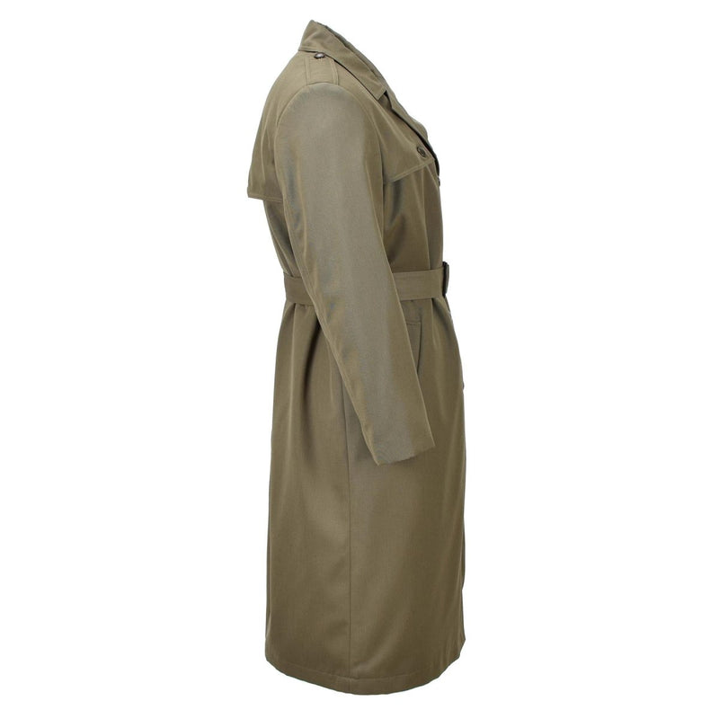 Donne militari italiane originali Trench Coat Olive Long con rivestimento a cinghia Army Nuovo