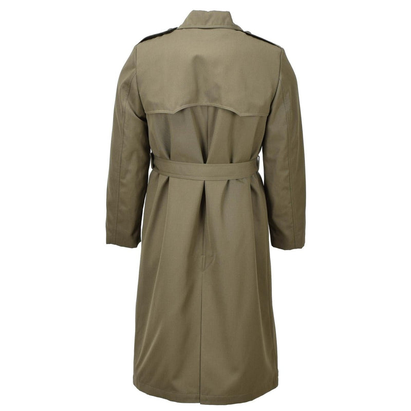 Donne militari italiane originali Trench Coat Olive Long con rivestimento a cinghia Army Nuovo