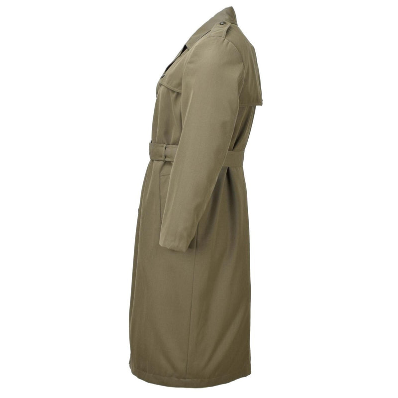 Donne militari italiane originali Trench Coat Olive Long con rivestimento a cinghia Army Nuovo