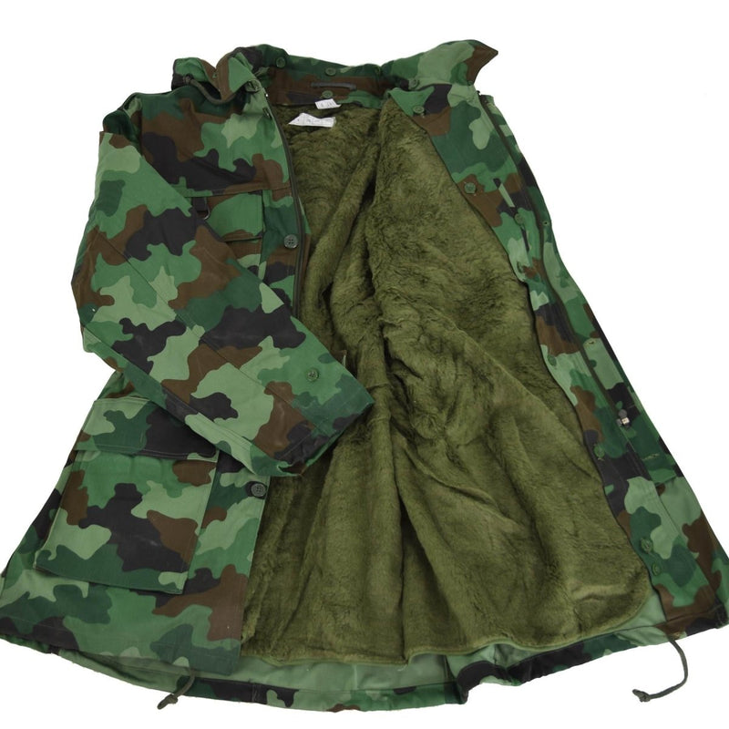 Original Serbian Army Parka Special Forces Troops BDU Giacca con fodera nuova