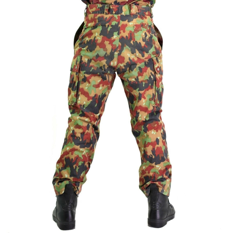 Pantaloni dell'esercito svizzero originali M83 Combat Alpenflage Cime Field Pantaloni Nuovi