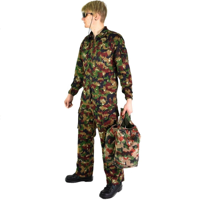 Pantaloni dell'esercito svizzero originali M83 Combat Alpenflage Cime Field Pantaloni Nuovi