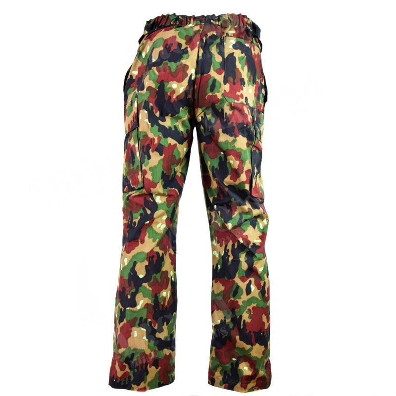 Pantaloni dell'esercito svizzero originali M83 Combat Alpenflage Camo Pantaloni Svizzera