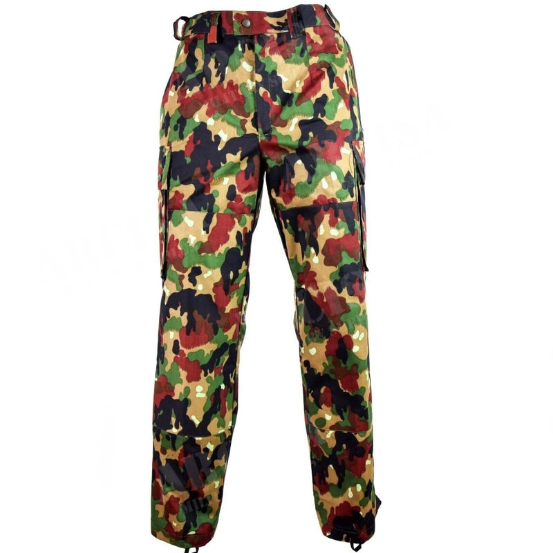 Pantaloni dell'esercito svizzero originali M83 Combat Alpenflage Camo Pantaloni Svizzera