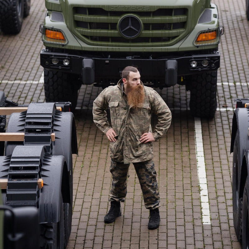 Giacca originale dei paracadutisti militari turchi parka camo mime