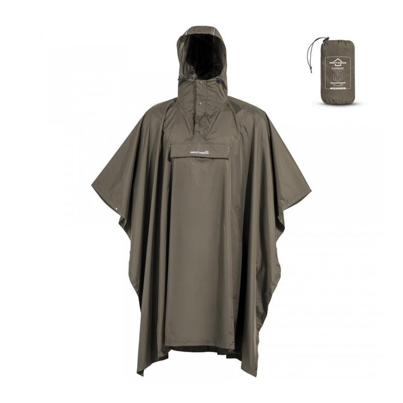 Pentagon CloudBurst Poncho Packo Dettagli riflettenti traspiranti