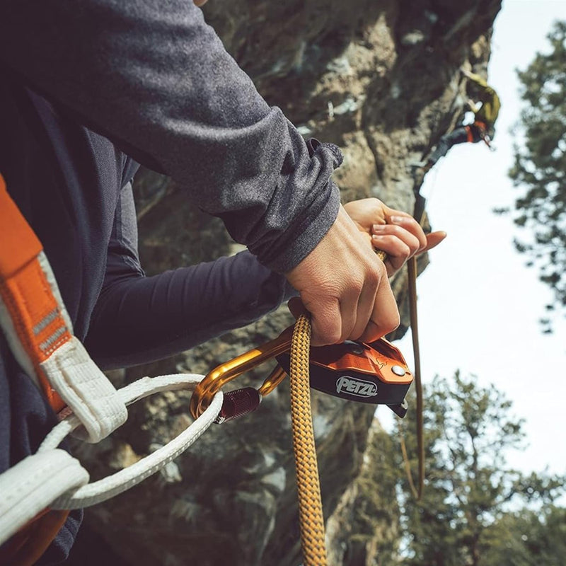 PETZL GRIRI ASSEGLIATO ASSICURA A BASSE DI RAPPIA DI BRACKE ATTREZZATURE ALLUMINIO BLU