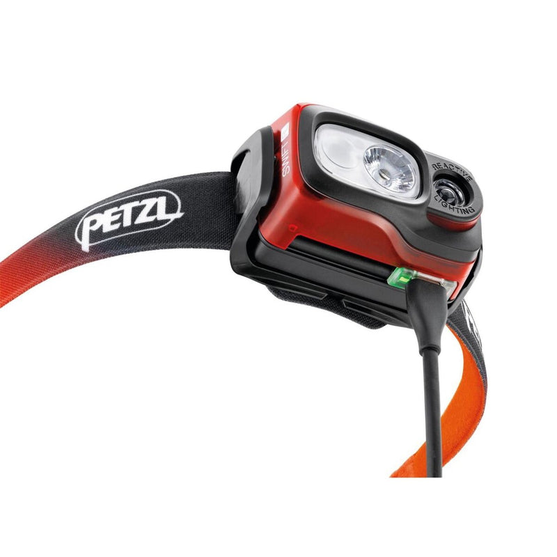 PETZL SWIFT RL Testa della testa 1100 Arancia resistente all'acqua ricaricabile del lume