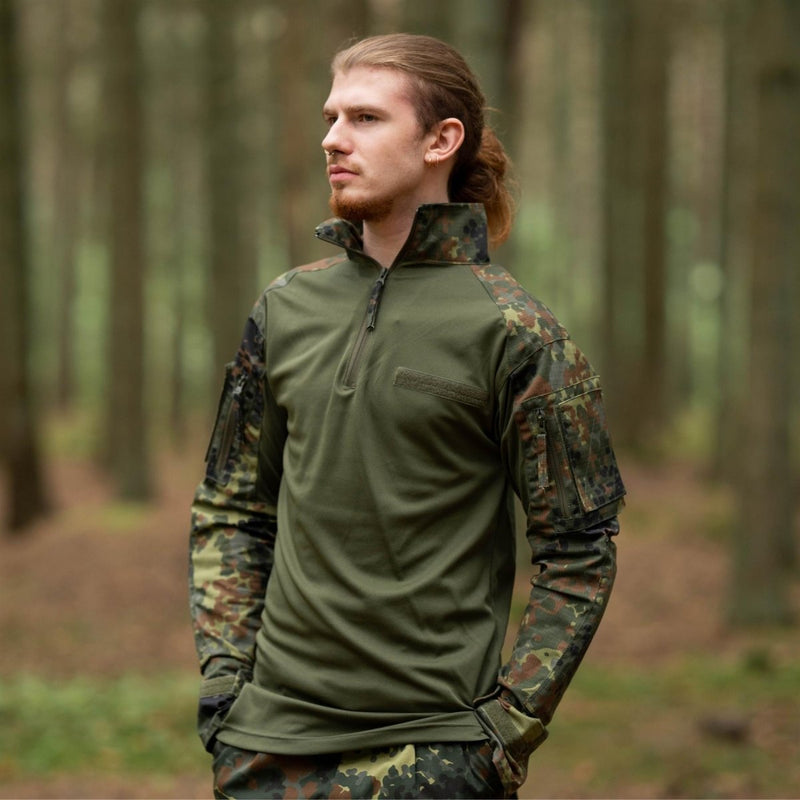 Marca tacgear camicie tedesche in stile esercito truppe biancheria intima flecktarn camo