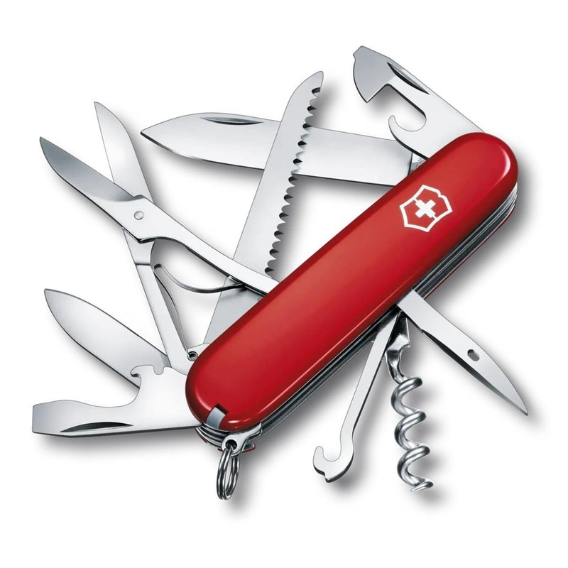 Victorinox Huntsman Multi Tool Knife 12 Funzioni in acciaio inossidabile manico rosso