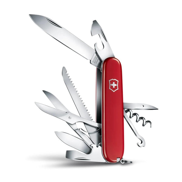 Victorinox Huntsman Multi Tool Knife 12 Funzioni in acciaio inossidabile manico rosso