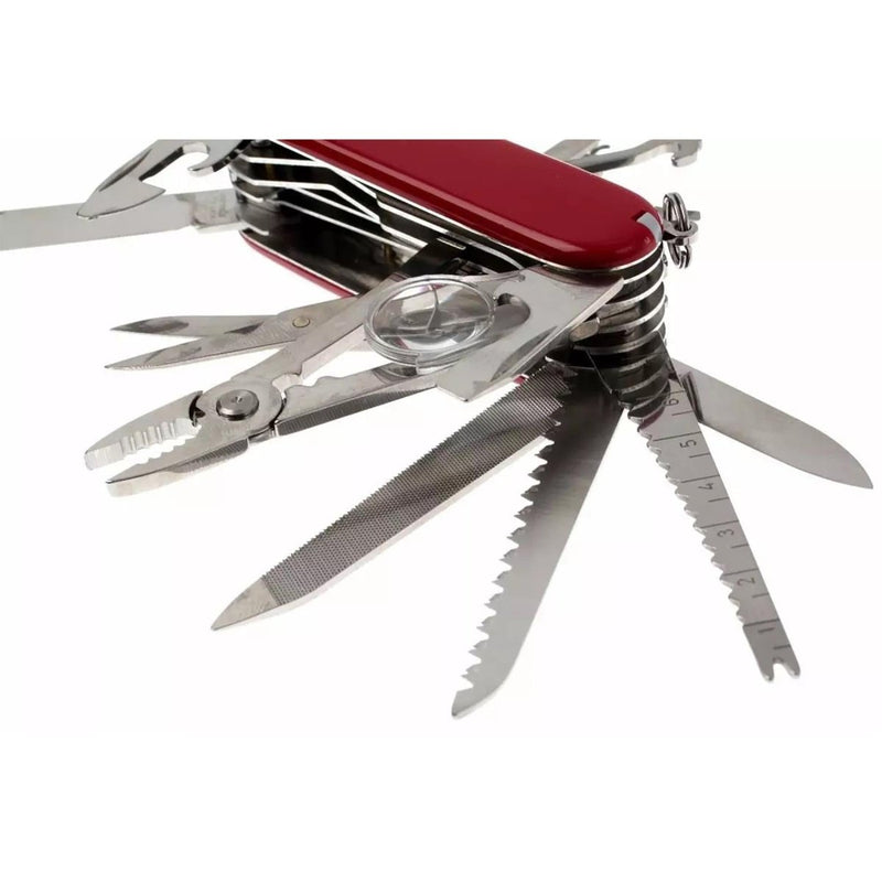 Victorinox Swiss Champ Multi Tool Knife 33 Funzioni in acciaio inossidabile manico rosso