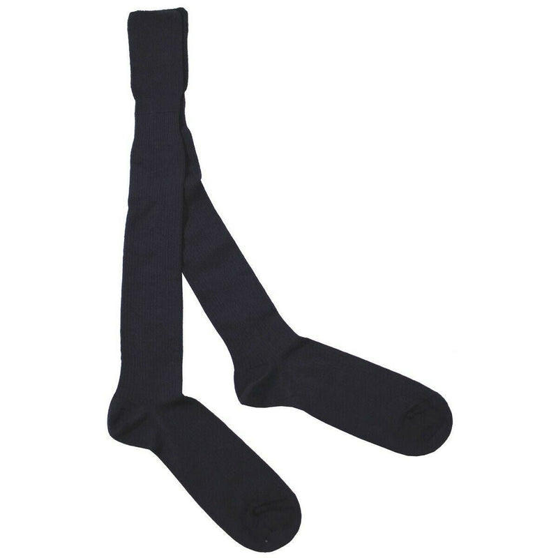 Knee-length blue socks