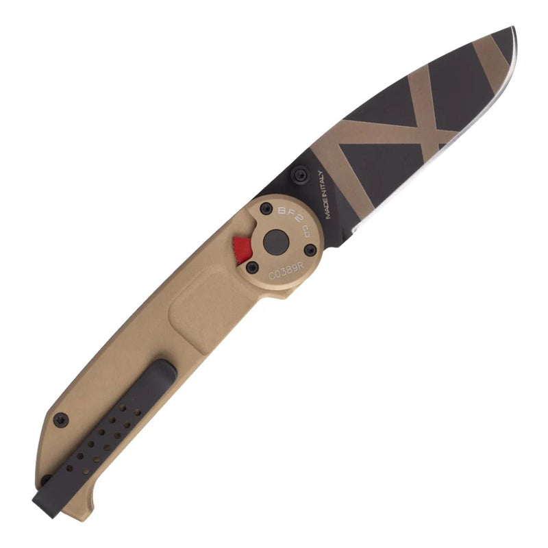 Extrema Ratio BF2 CD DESERT WARFARE tactical universal pocket knife folding drop point Bohler N690 58 HRC double liner lock