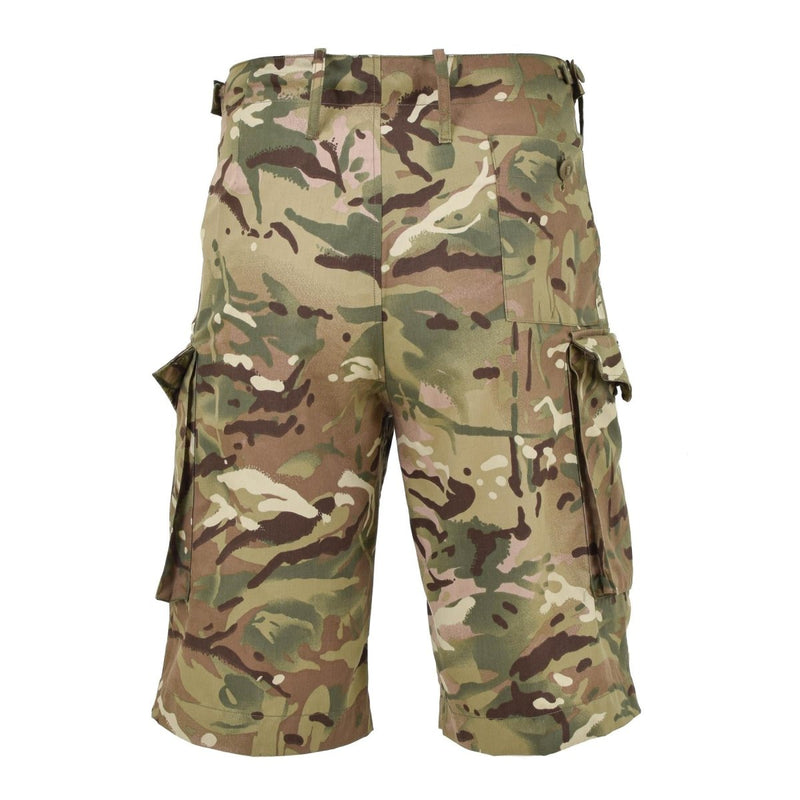 Military shorts tactical combat original British army MTP camouflage cargo shorts flat front cargo pocket  adjustable waist