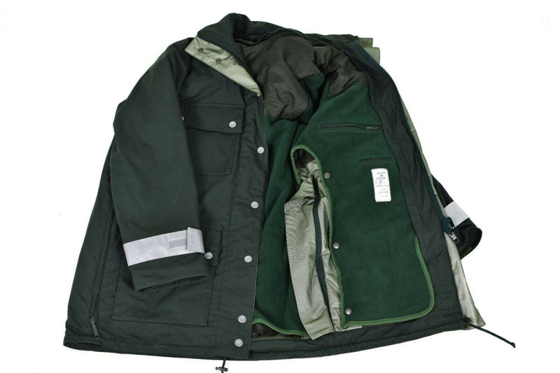 Police Gore-Tex German jacket green waterproof Border Guard hooded liner reflective adjustable bottoms winter parka