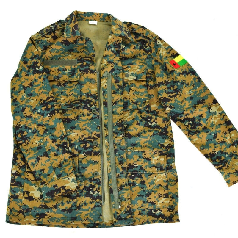 Guinee Bissau army jacket ripstop durable savana camo closure zipper long sleeve tactical field shirts