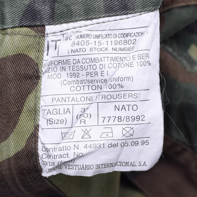 Italian army pants NATO combat cotton field trousers