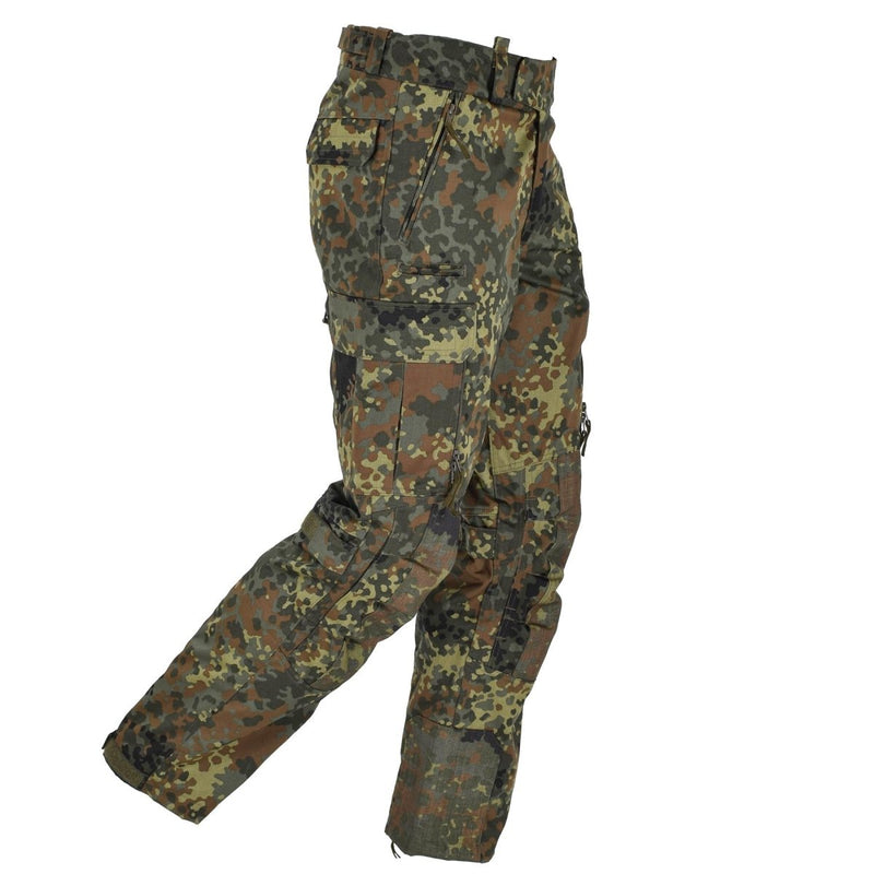 Leo Kohler Sniper tactical pants field troops forces rip-stop flecktarn camo zipped inner leg