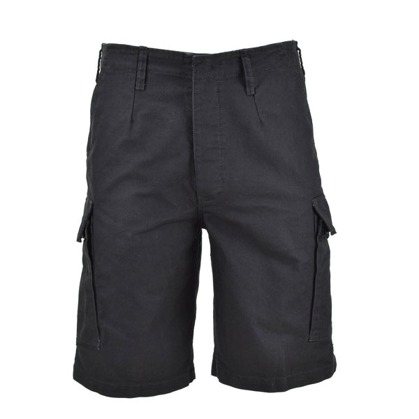 Mil-Tec Brand German Army style black prewashed Moleskin Bermuda military shorts stylish cargo shorts comfortable durable