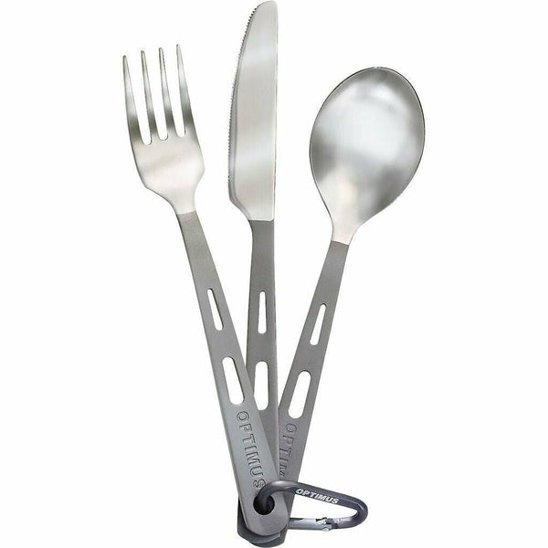 OPTIMUS TITANIUM 3 PIECE CUTLERY SET Ultra Light Backpacking Survival Camping