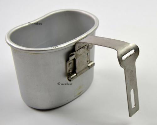 Original Belgian army canteen cup mug mess Aluminum pot bushcraft like US M1910 vintage