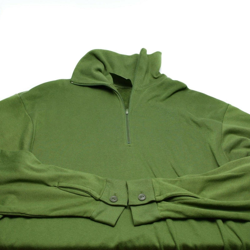 Original British army tricot shirt zipper Undershirt zipped thermal Green OD