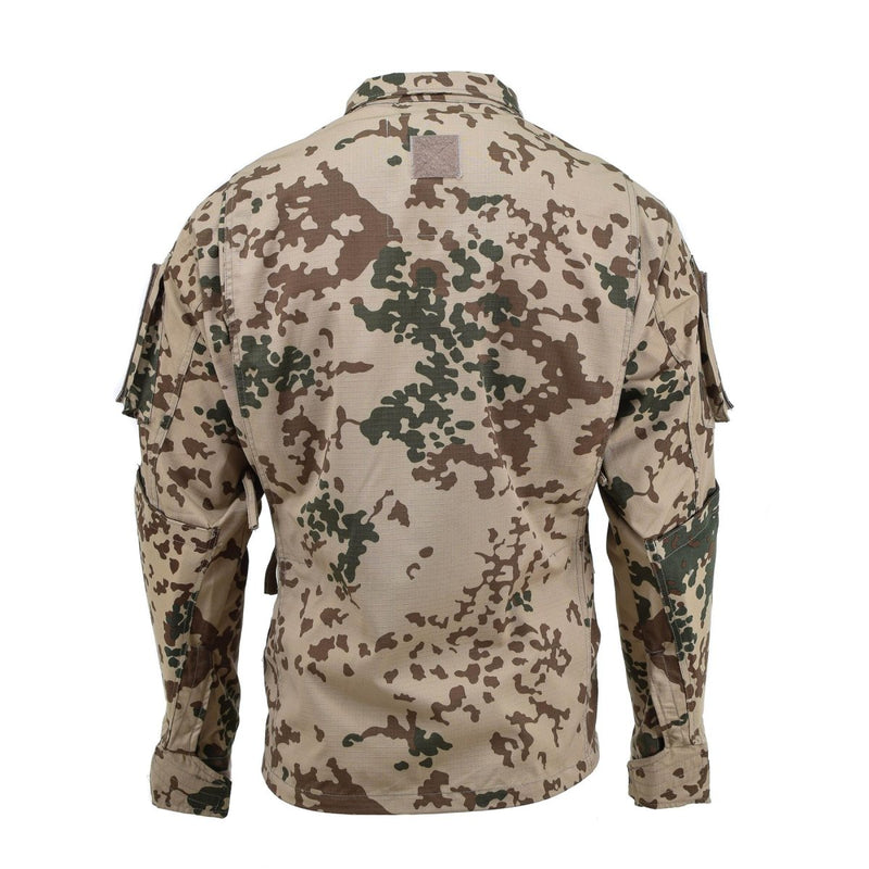 TACGEAR Brand Military style commando field jacket desert flecktarn camo shirts reinforced elbow with removable padding